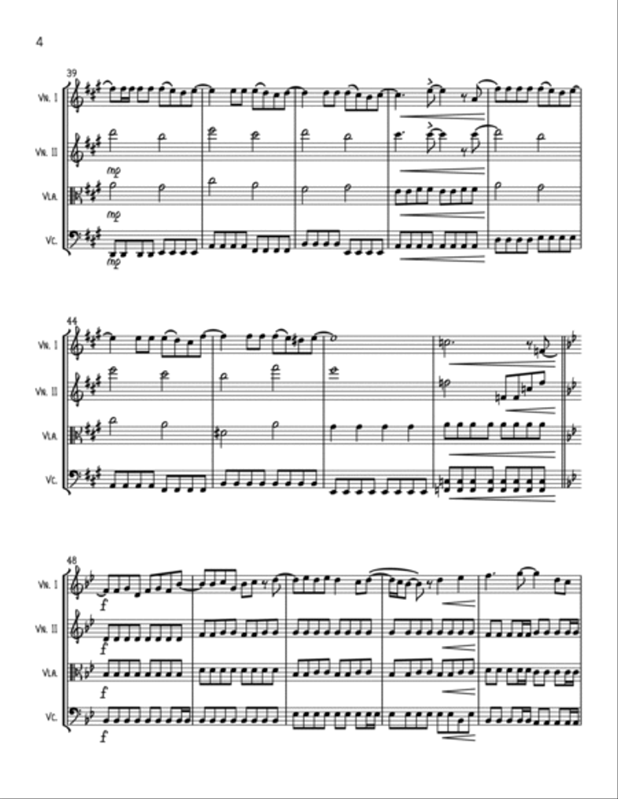 Love Grows (where My Rosemary Goes) String Quartet scores gallery preview page 4