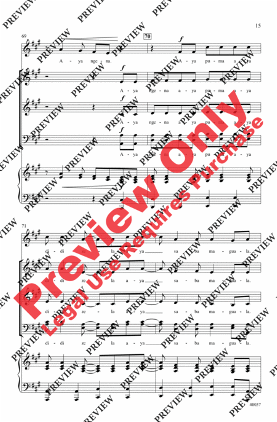 Aya Ngena 4-Part scores gallery preview page 15