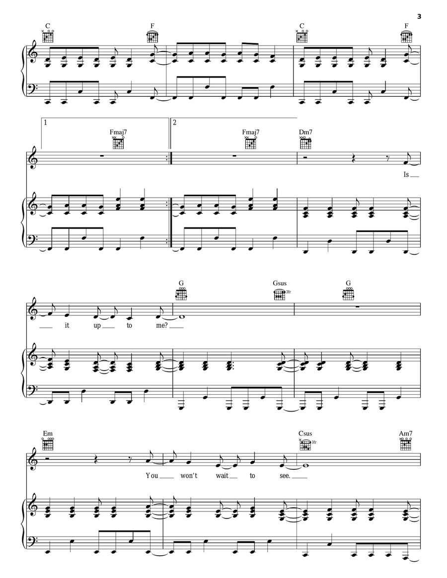 Feel The Pain Feel The Pain Piano, Vocal, Guitar scores gallery preview page 3