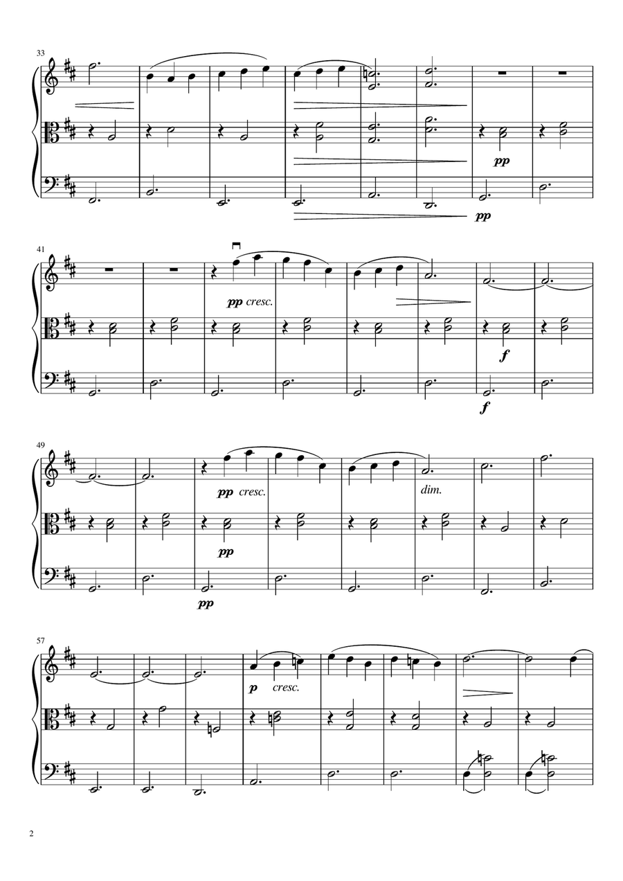 Gymnopedie No. 1 (string trio) String Trio scores gallery preview page 3