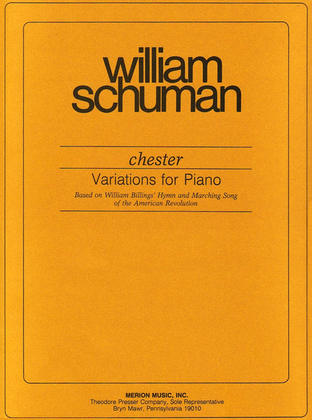 Chester Variations For Piano