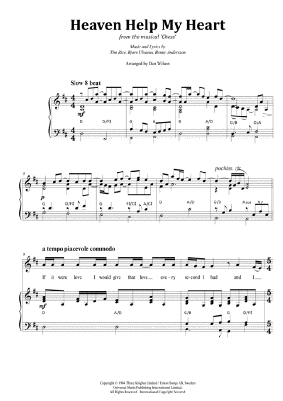 Heaven Help My Heart Heaven Help My Heart Voice scores gallery preview page 1
