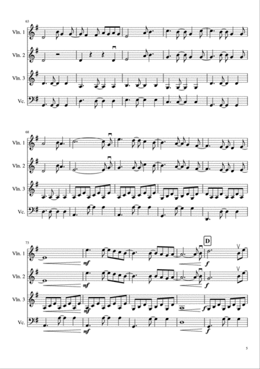 All Of Me String Quartet scores gallery preview page 6