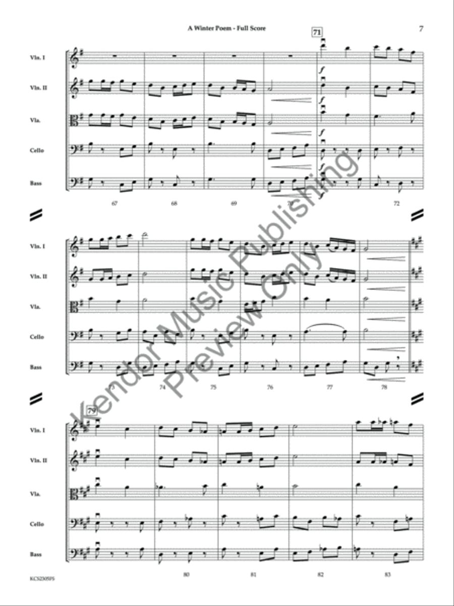 A Winter Poem (Score) A Winter Poem (Score) String Orchestra scores gallery preview page 8