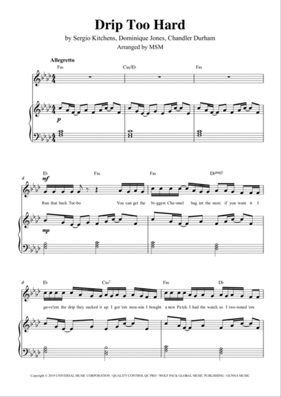 Heatin Up Heatin Up Piano, Vocal scores gallery preview page 3