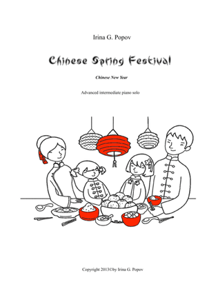 Book cover for Chinese Spring Festival. Chinese New Year.