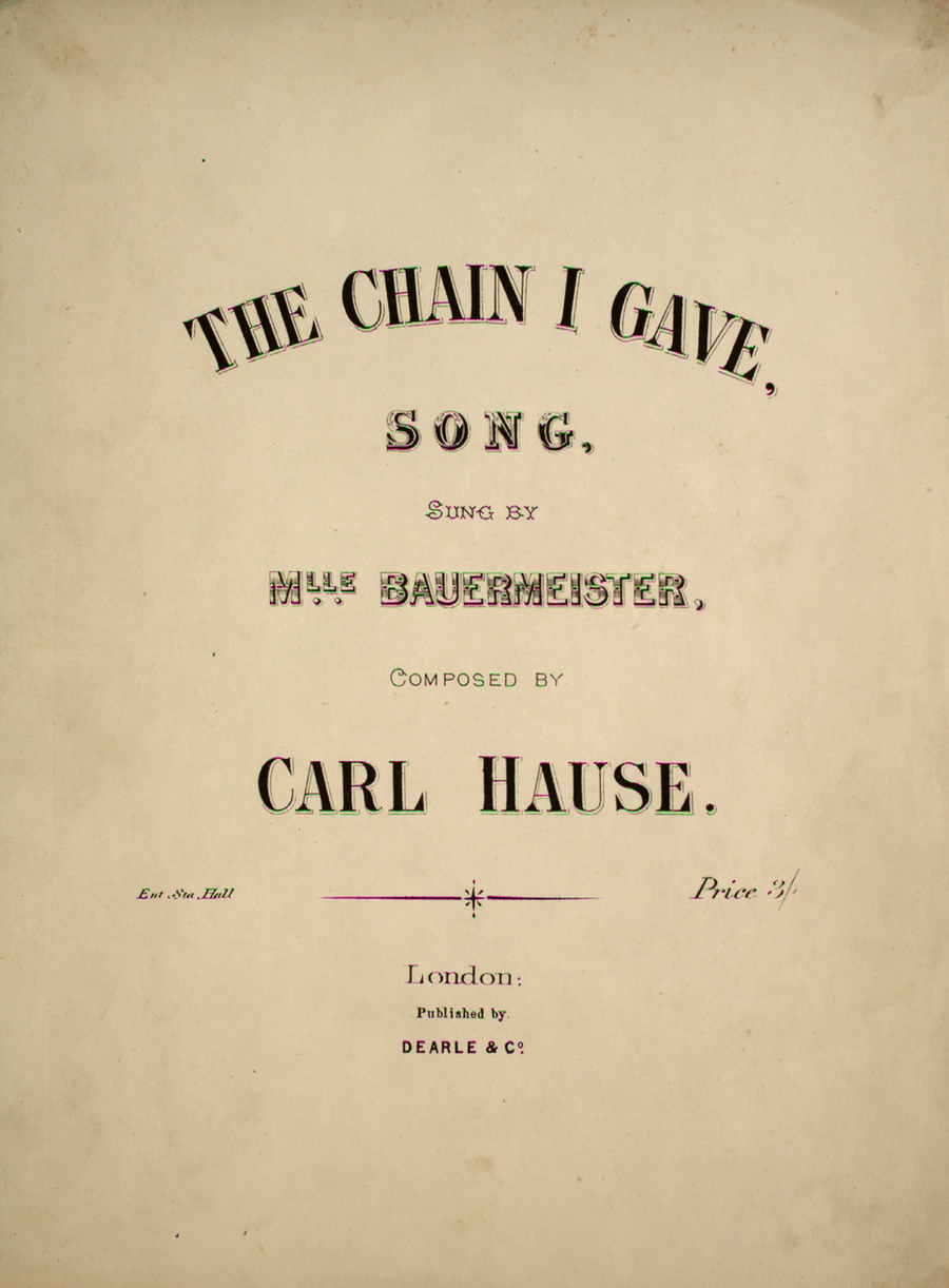 The Chain I Gave. Song