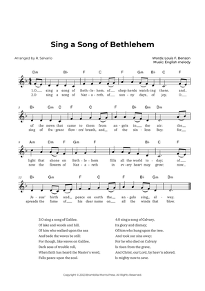 Sing a Song of Bethlehem (Key of D Minor)