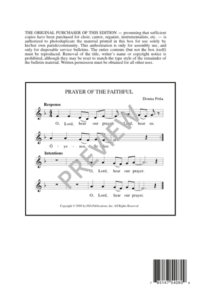 Prayer of the Faithful from "Mass of the Nations" image number null