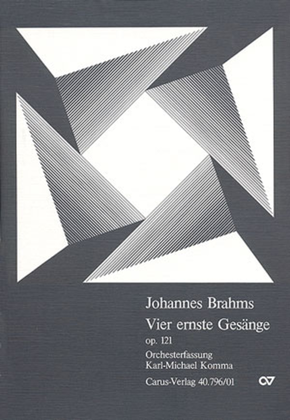 Book cover for Vier ernste Gesange op. 121