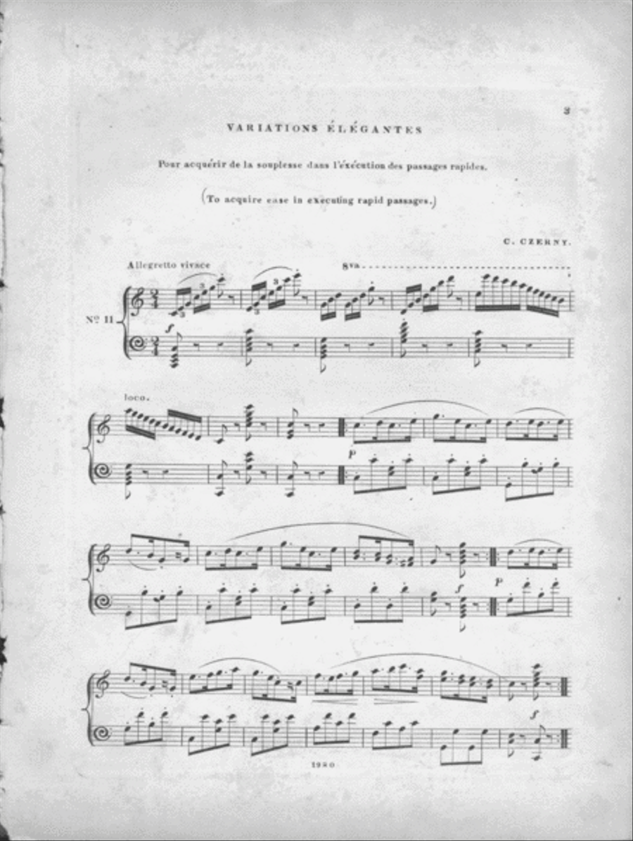 Variations Elegantes Pour servir d'Etude. No. 11 Piano Method scores gallery preview page 2