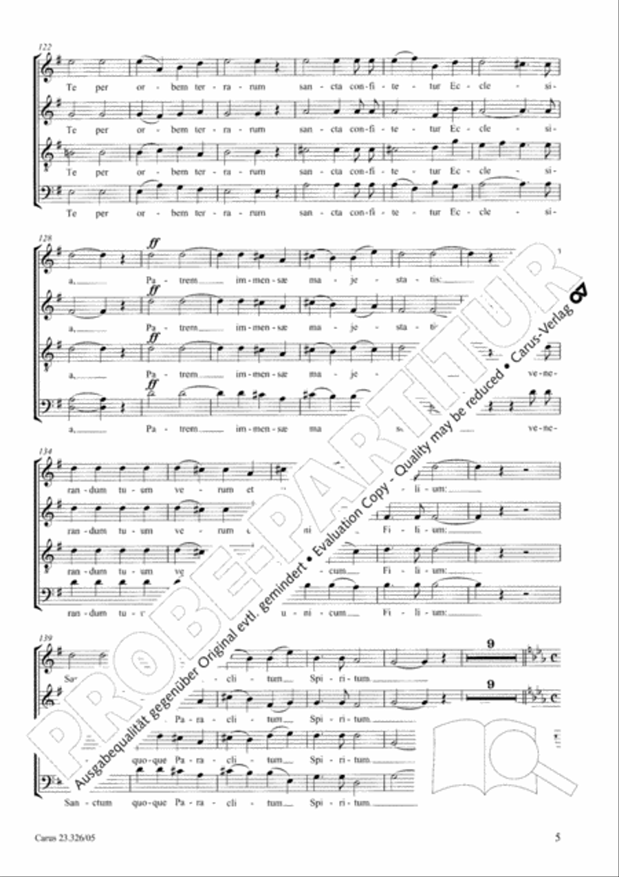 Te Deum 4-Part scores gallery preview page 6