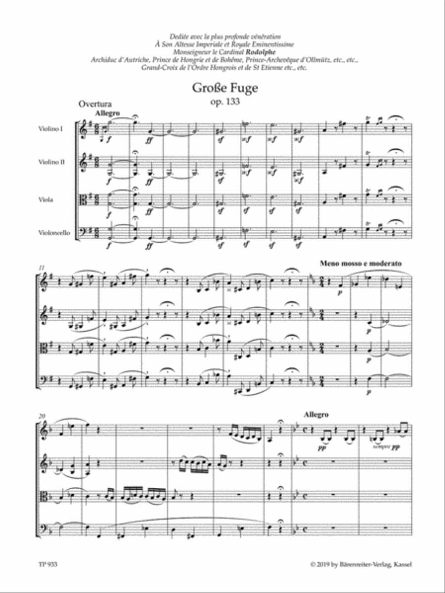 Große Fuge for String Quartet, op. 133 String Quartet scores gallery preview page 2