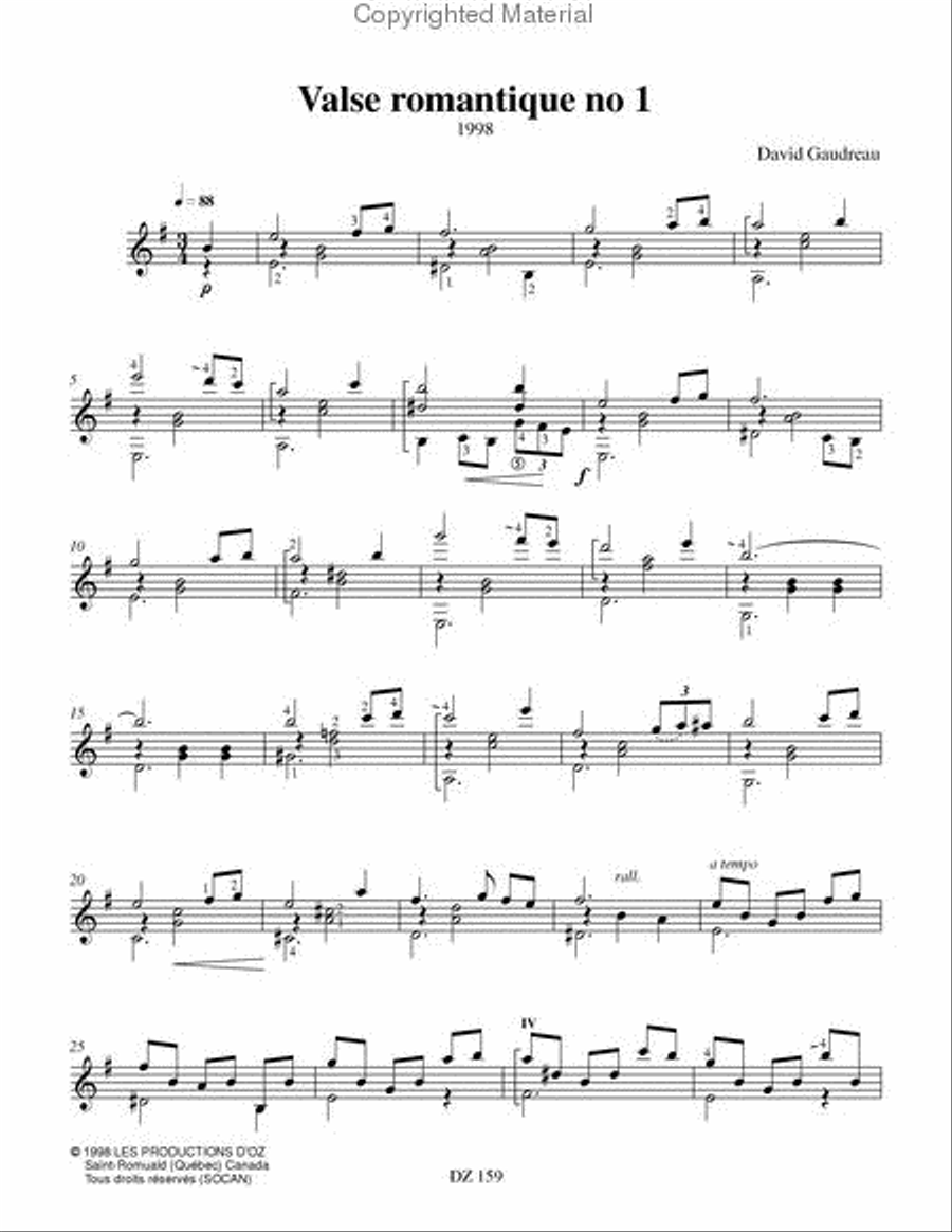 Valse rom. no 1, Un matin d'automne, Movido Classical Guitar scores gallery preview page 2
