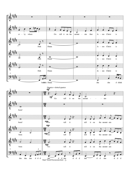 Go Tell It On The Mountain by Deke Sharon 4-Part - Digital Sheet Music