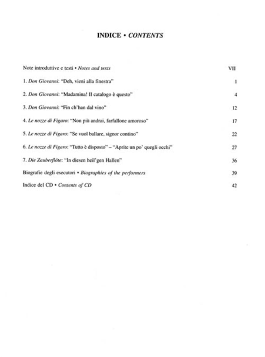 Mozart Arias for Baritone and Bass image number null