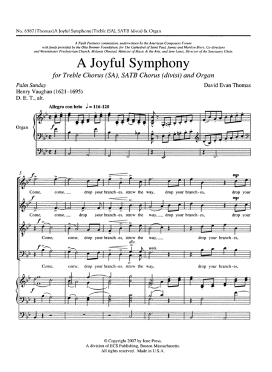 A Joyful Symphony A Joyful Symphony SA scores gallery preview page 1