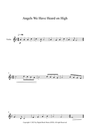 Book cover for Angels We Have Heard on High (Violin)