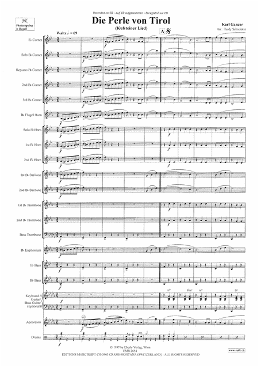 Die Perle von Tirol Brass Band scores gallery preview page 4