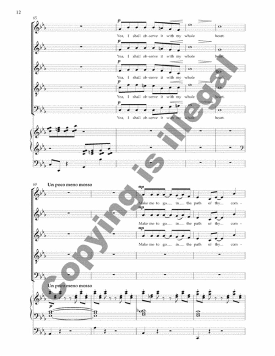 Open thou mine eyes SSATB scores gallery preview page 11