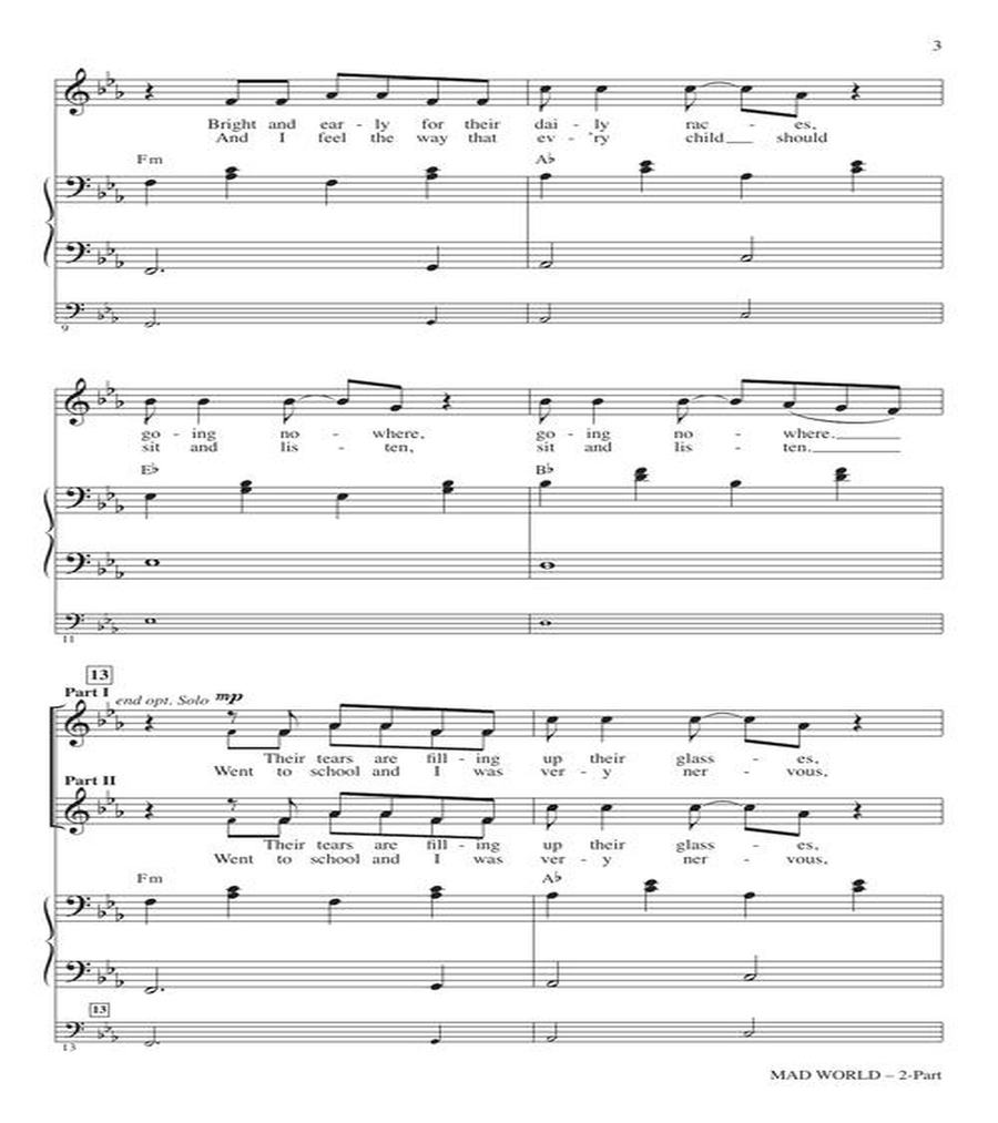 Mad World Mad World 2-Part scores gallery preview page 4