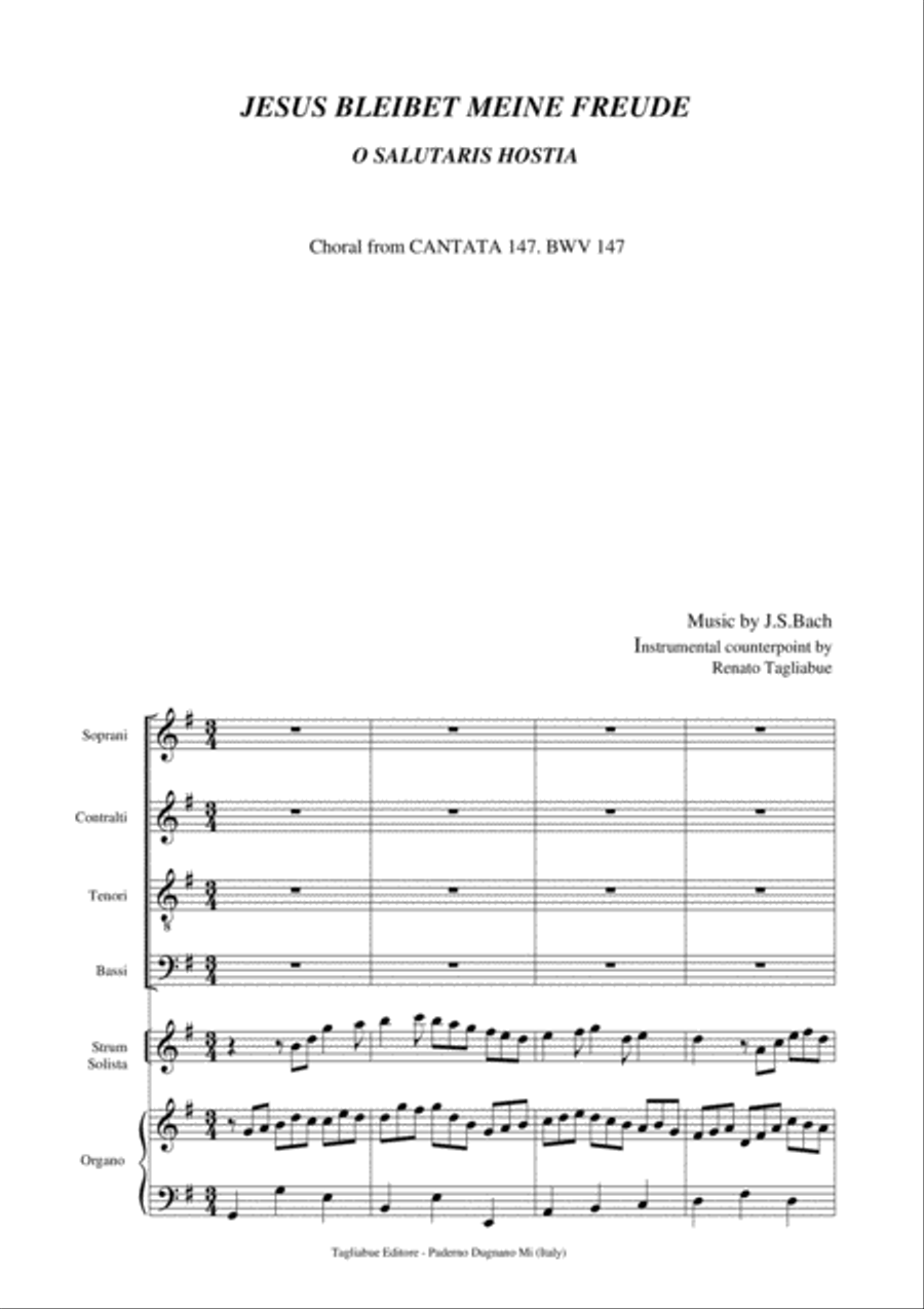JESUS BLEIBET MEINE FREUDE - Choral from CANTATA 147 - BWV 147 - SATB Choir, Organ and Solo Instrume 4-Part scores gallery preview page 2