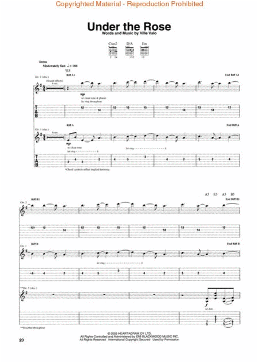 H.I.M. - Dark Light Electric Guitar scores gallery preview page 3