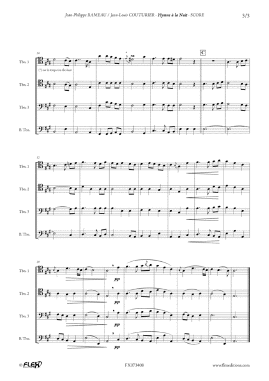 Hymne a la Nuit Trombone scores gallery preview page 3