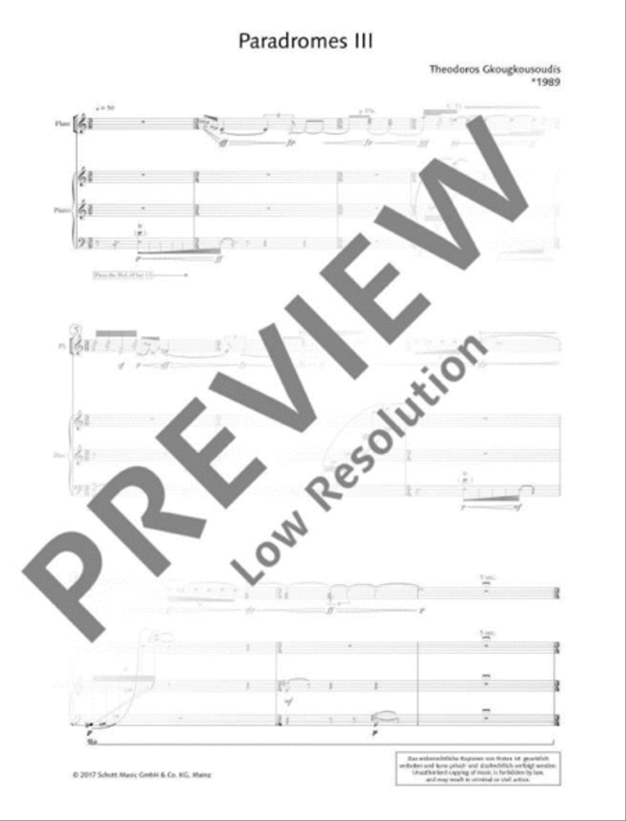 Paradromes III Flute Solo scores gallery preview page 4