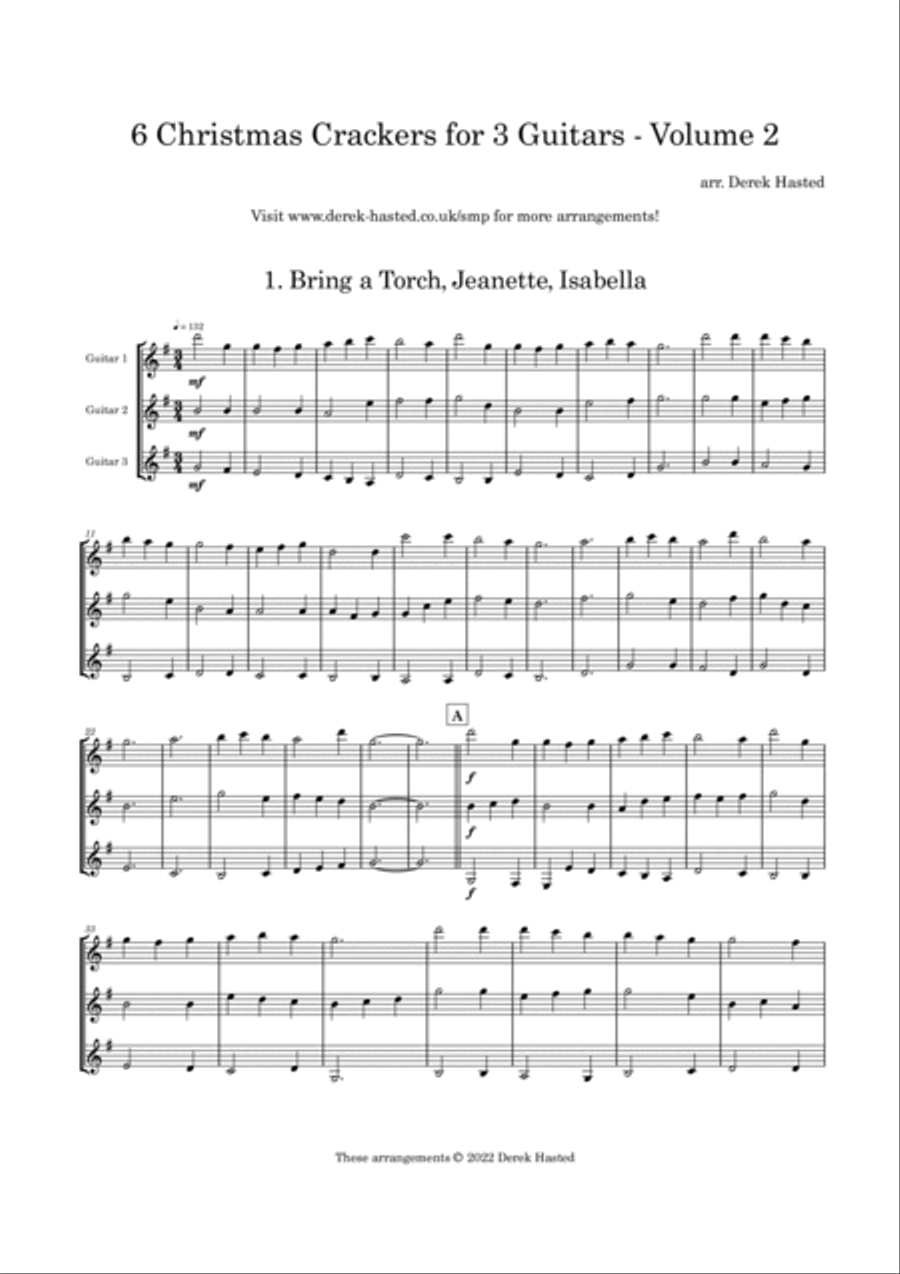 6 Christmas Crackers Volume 2 - 3 guitars/large ensemble Large Ensemble scores gallery preview page 4