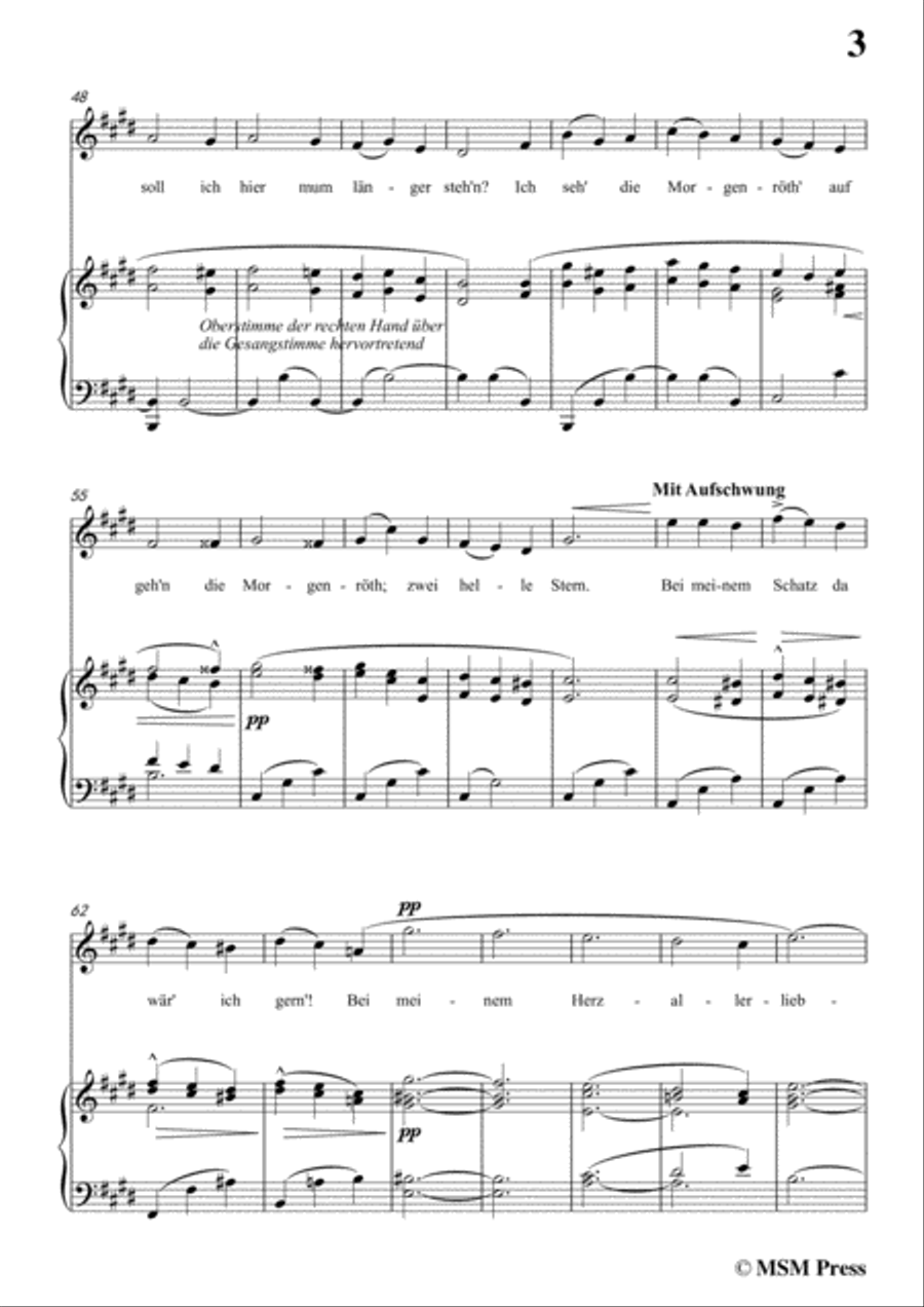 Mahler-Wo die schönen Trompeten blasen in e minor,for Voice and Piano Voice Solo scores gallery preview page 5