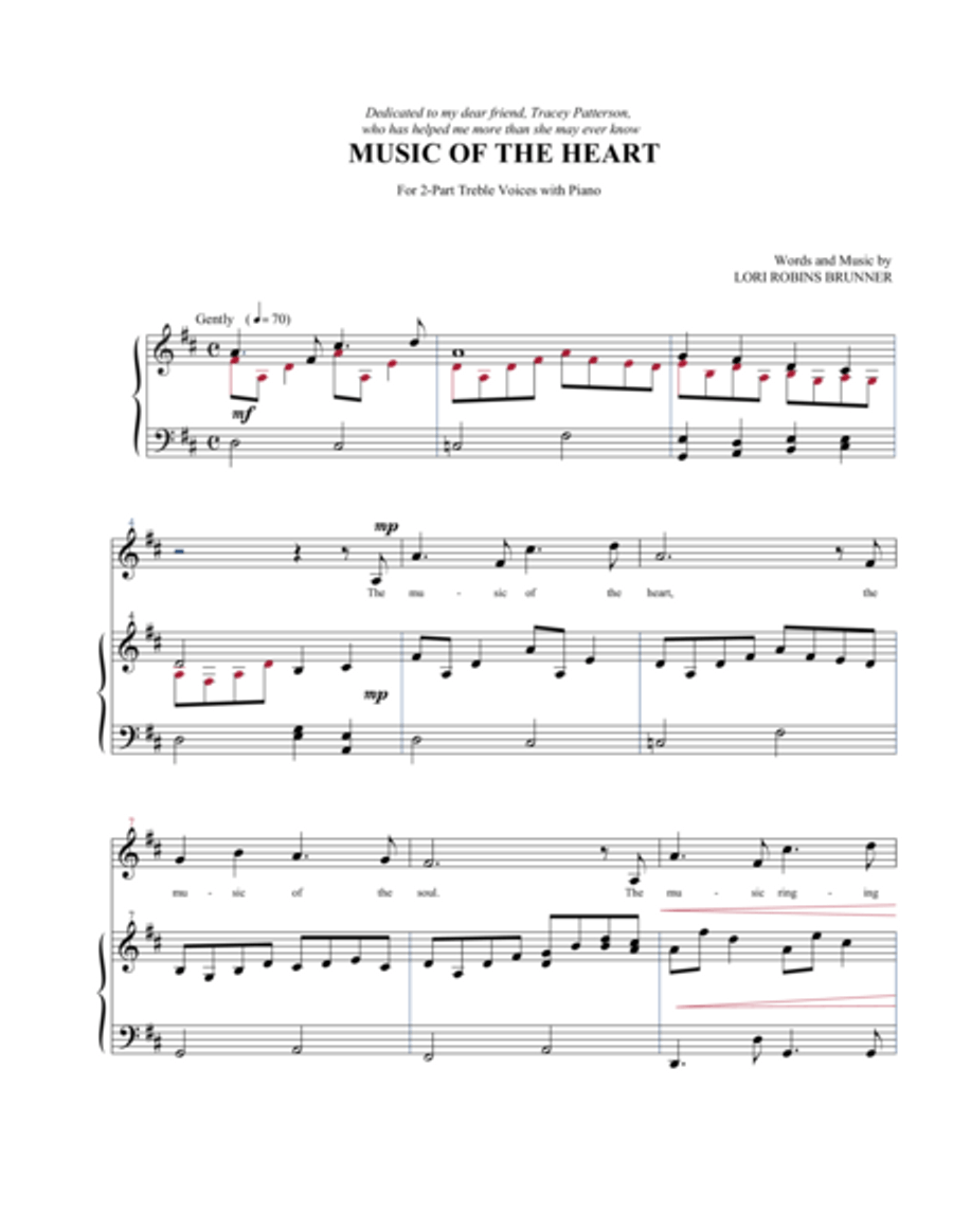 Music of the Heart Choir scores gallery preview page 1