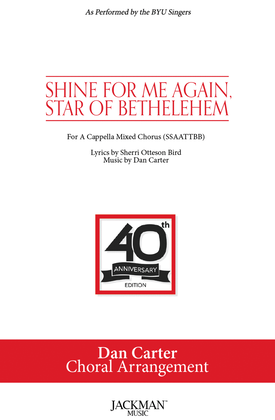 Book cover for Shine for Me Again, Star of Bethlehem - SATB A Cappella