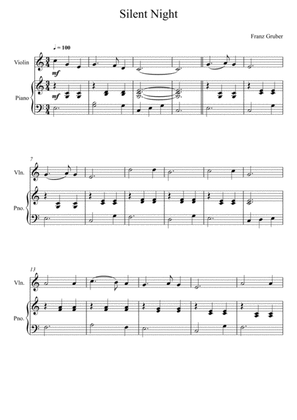 Franz Gruber - Silent Night C Key (Violin Solo)