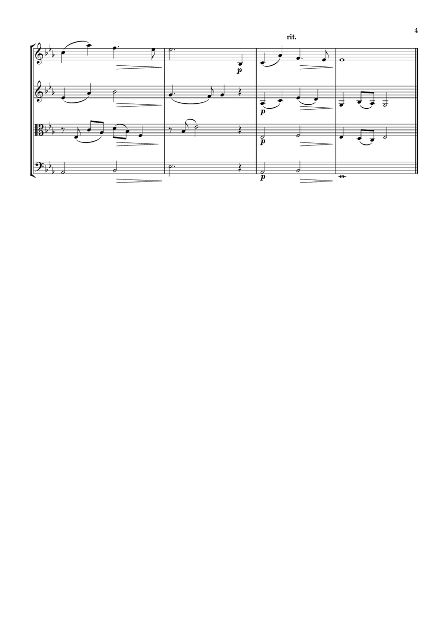 Once Upon A Time In The West from the Paramount Picture ONCE UPON A TIME IN THE WEST String Quartet scores gallery preview page 5