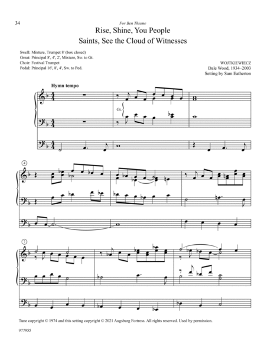 Hymn Inventions: Nine Chorale Preludes for the Church Year, Vol. 4 Organ scores gallery preview page 10