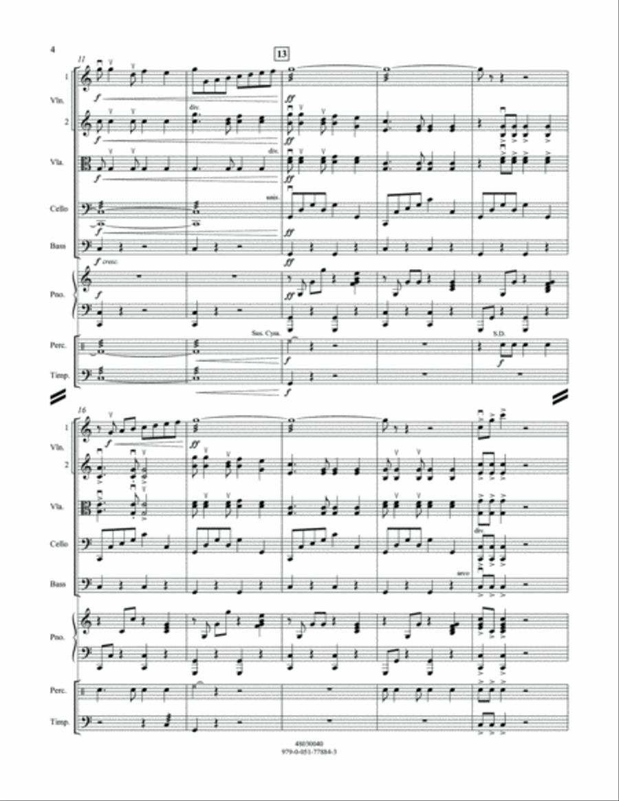 Cakewalk - Conductor Score (Full Score) Orchestra scores gallery preview page 3