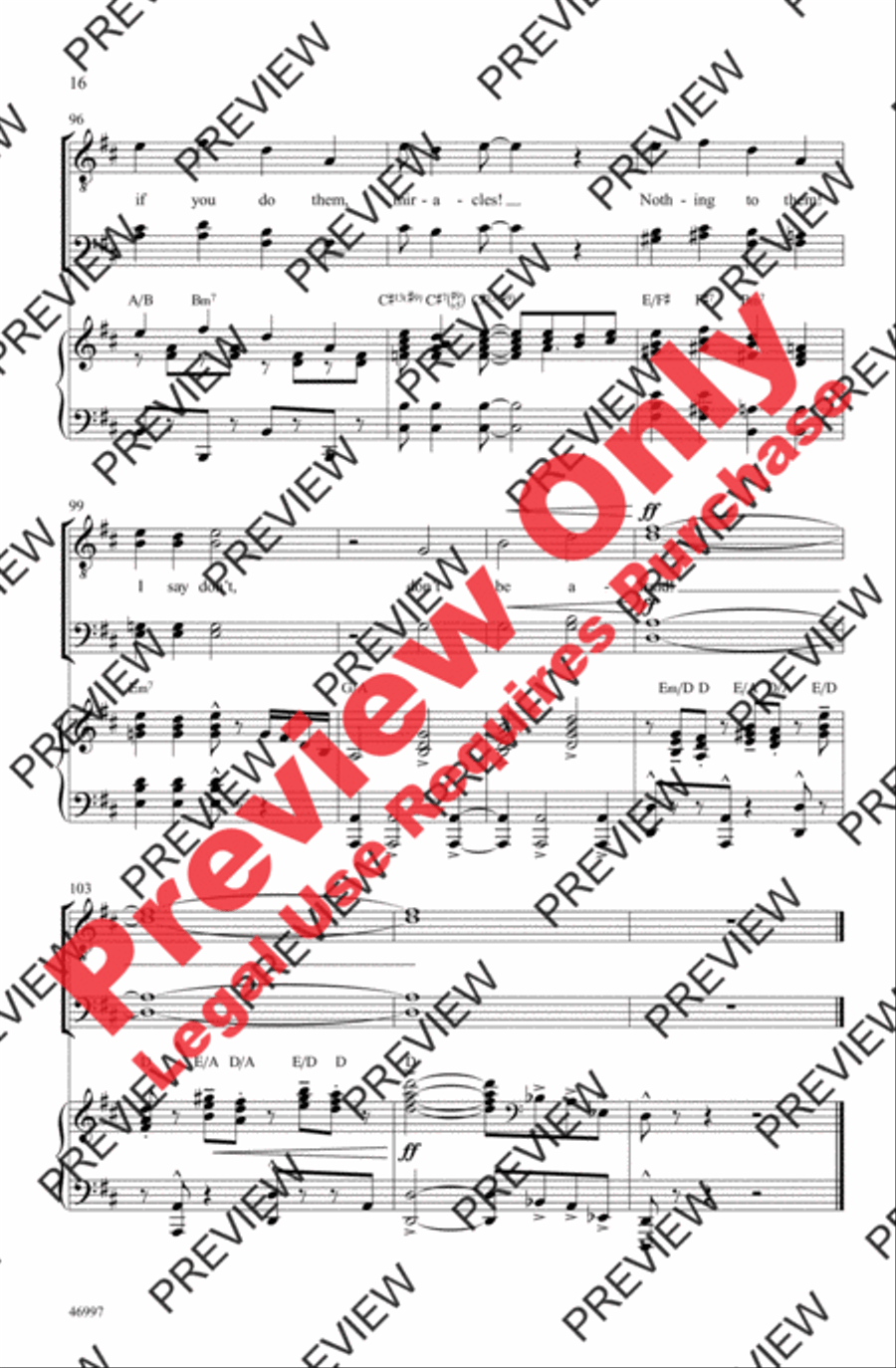 Everybody Says Don't Men's Choir scores gallery preview page 16