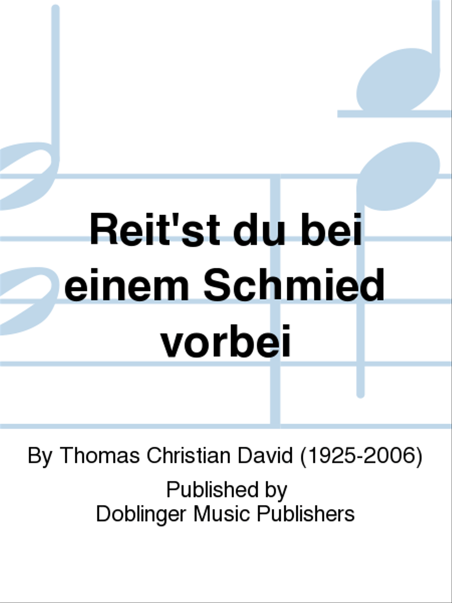 Reit'st du bei einem Schmied vorbei SSATB scores gallery preview page 1