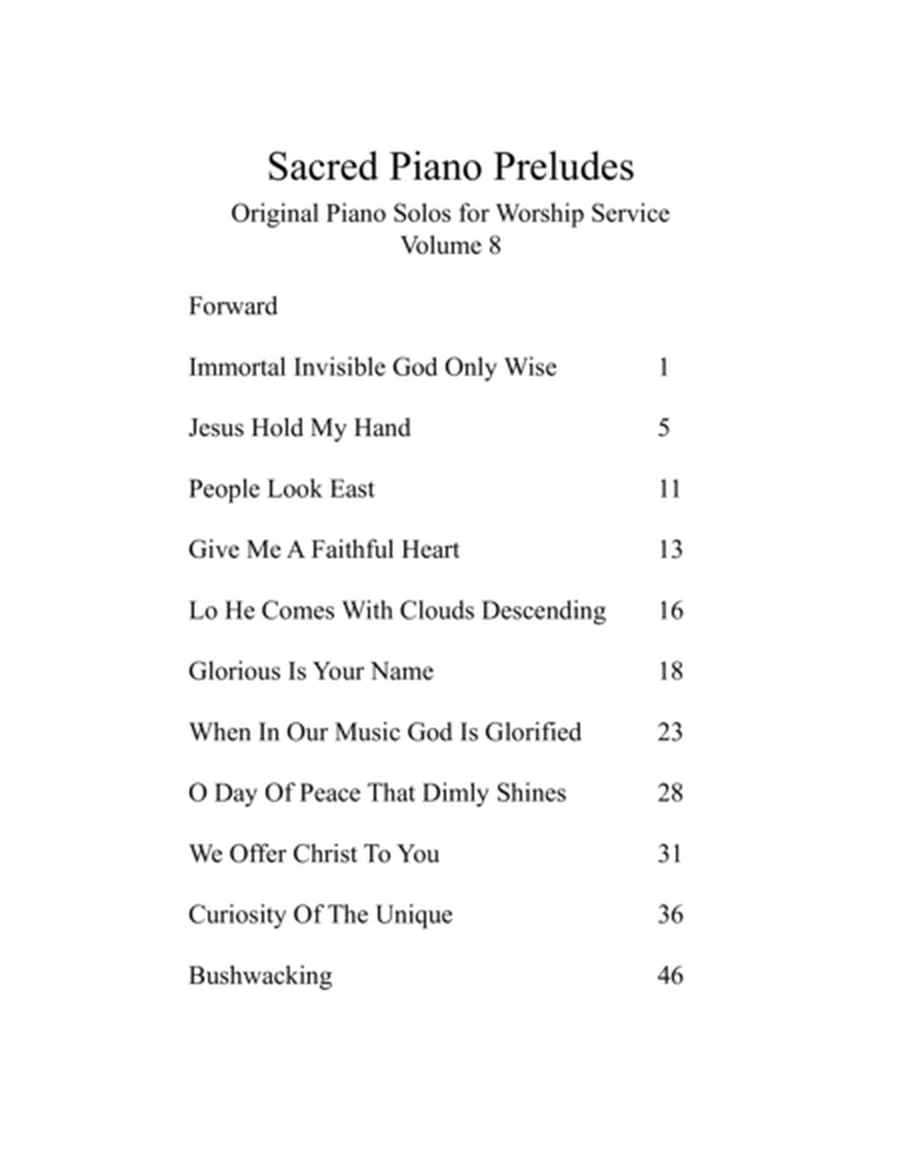 Sacred Piano Preludes, Volume 8