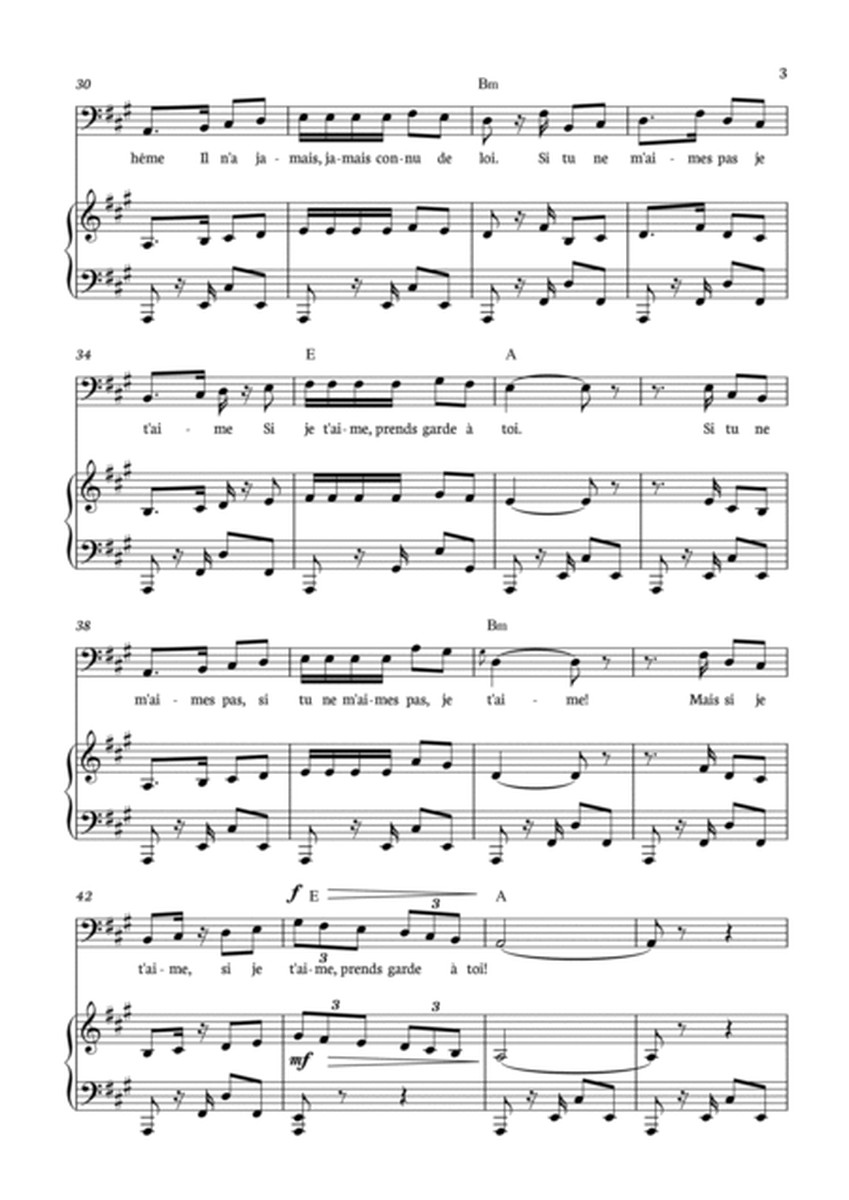 Habanera from Carmen for Cello with piano and chords. image number null