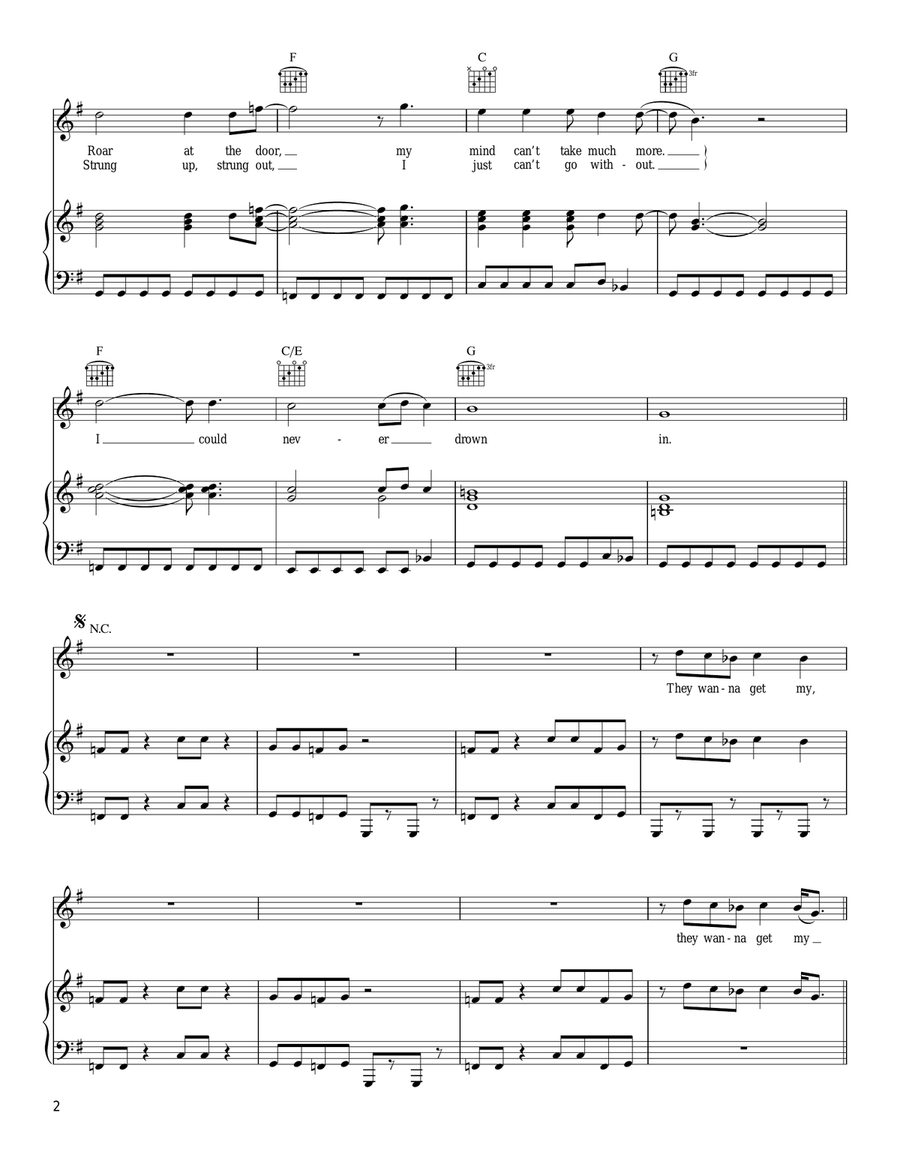 Gold On The Ceiling Gold On The Ceiling Piano, Vocal, Guitar scores gallery preview page 2