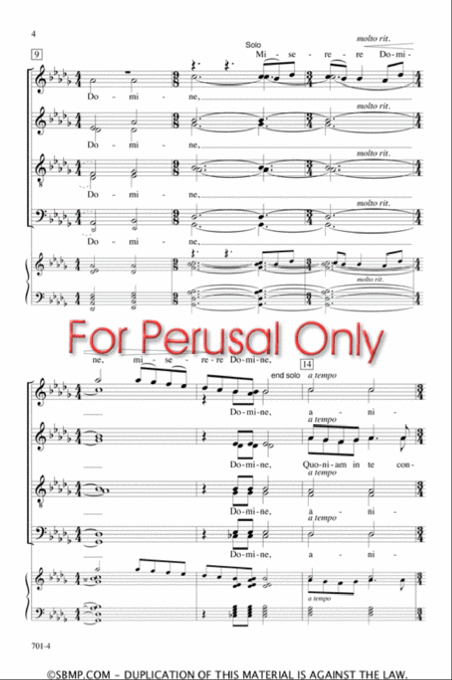 Timor et tremor - SATB divisi Octavo Divisi scores gallery preview page 3