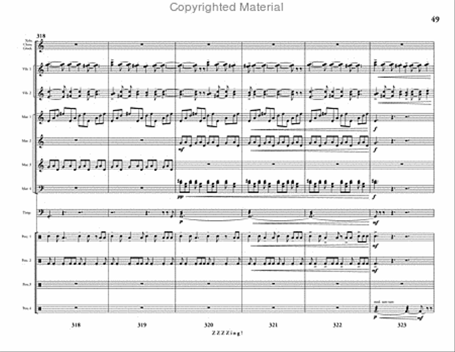 ZZZZing! Percussion Ensemble scores gallery preview page 50