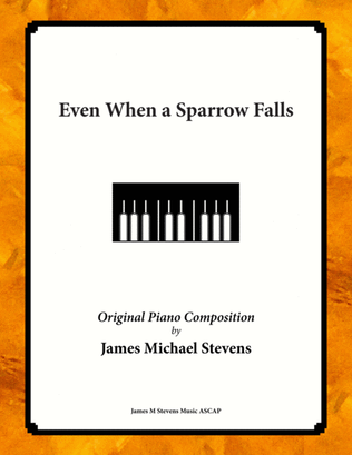 Book cover for Even When a Sparrow Falls - Sacred Jazz Piano
