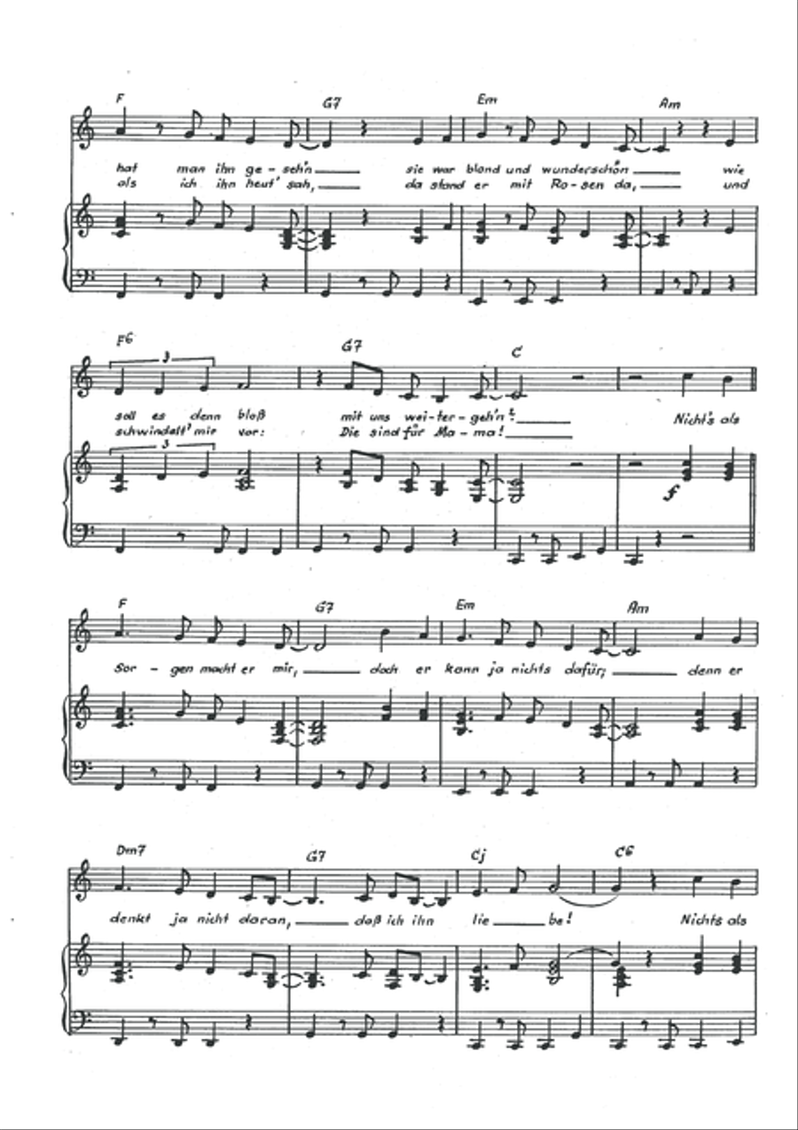 Nichts als Sorgen Piano, Vocal scores gallery preview page 4