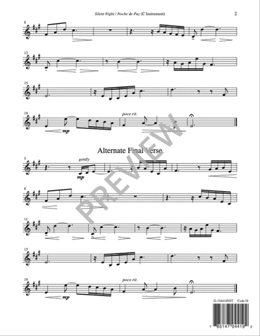 Silent Night, Holy Night - Instrument edition Guitar scores gallery preview page 3