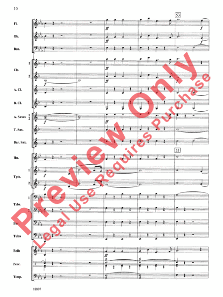 Beethoven's Fifth Christmas Concert Band scores gallery preview page 11