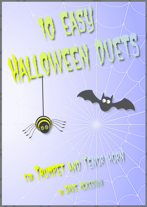 Book cover for 10 Easy Halloween Duets for Trumpet and Tenor Horn