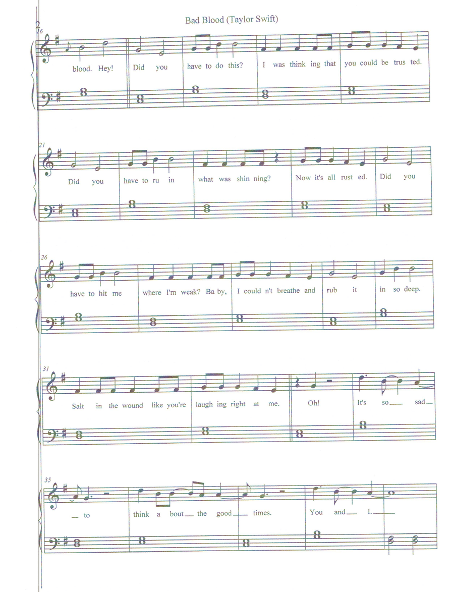 Bad Blood Bad Blood Small Ensemble scores gallery preview page 2